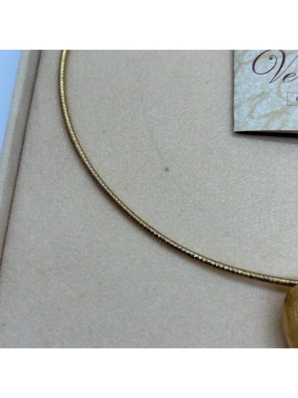 18K Gold Vermeil Sterling Silver Necklace Heart Omega Veronese Reversible 19.69g - Picture 15 of 16